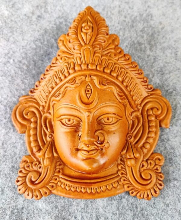 Goddess Durga Maa Face Terracotta Idol