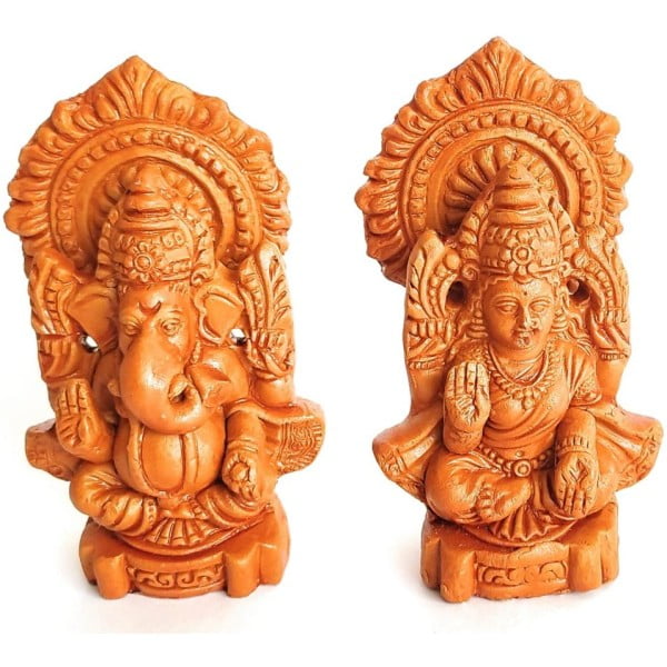 Lakshmi Ganesha Handmade Terracotta Idols