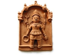 Spiritual Terracotta Bhairava Lok Devta Plaque