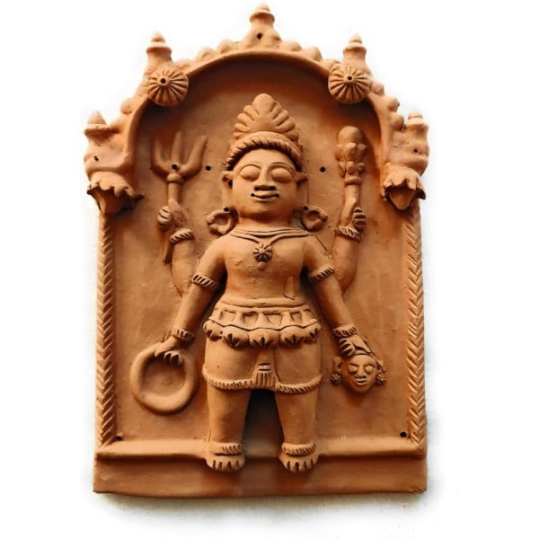 Spiritual Terracotta Bhairava Lok Devta Plaque