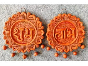 Handcrafted Ethnic Shubh-Labh Door and Wall Hanging Toran