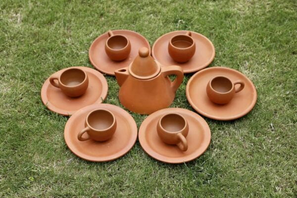 Terracotta Conical Tea Set