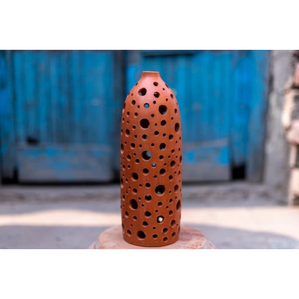 Terracotta Perforated Candle Light Holder | Terracotta Perforated Candle Light Holder |
