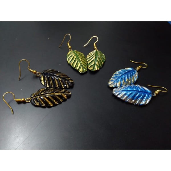 Leaf Clay Earrings Combo of 3 | Leaf Clay Earrings |