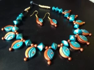 Oval Shaped Terracotta Necklace Set