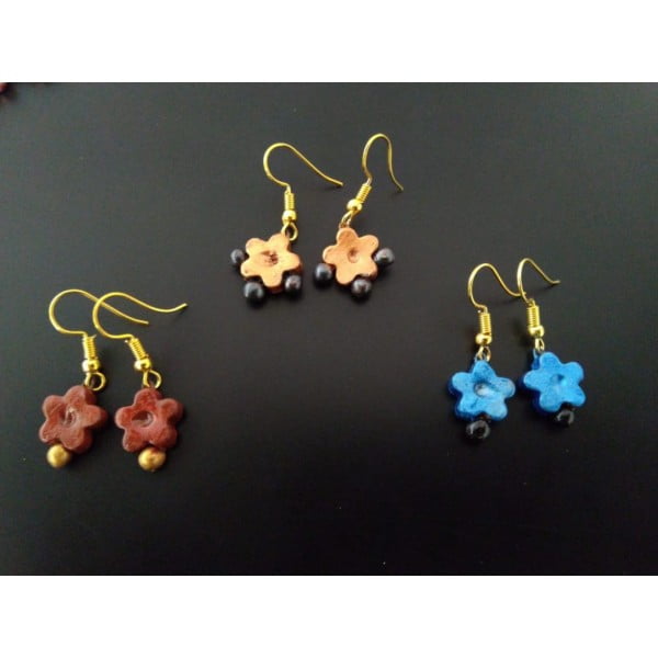 Floral Shaped Earrings Set of 3 |