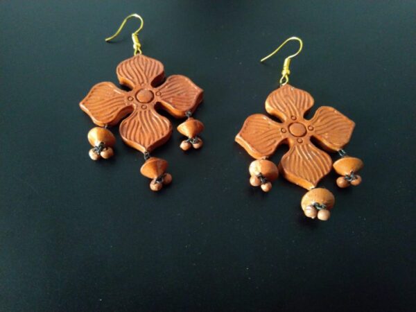 Four Petal Terracotta Earring |