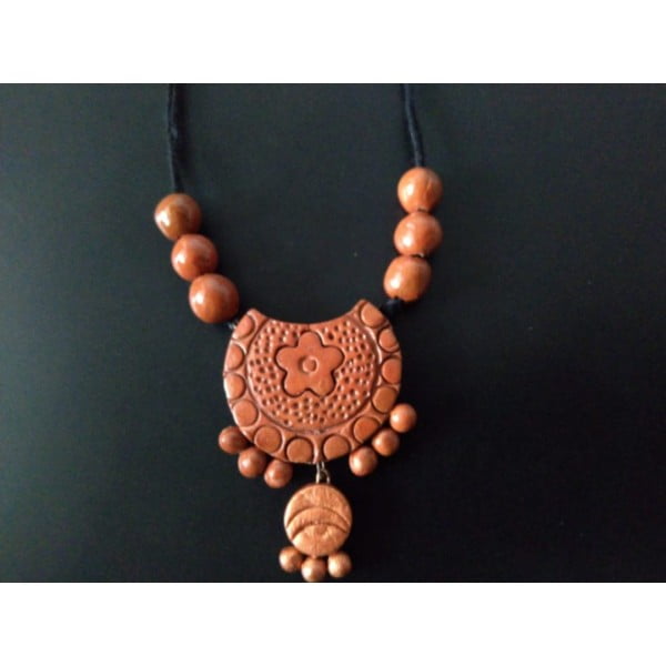 Elegant Tribal Terracotta Necklace |