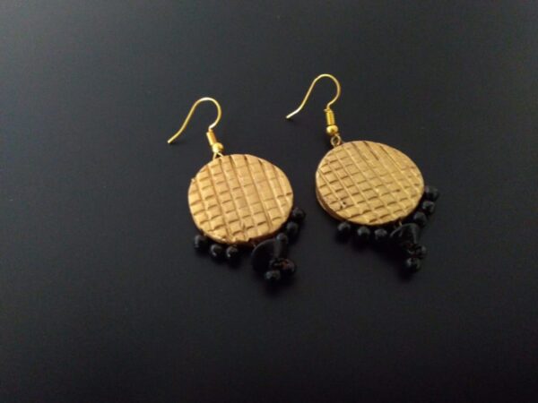 Gold Coin Shaped Earrings |
