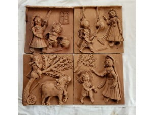 Little Krishna's Tales Clay Plaques