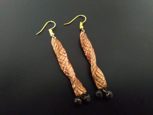Twisted Terracotta Drop Earrings |