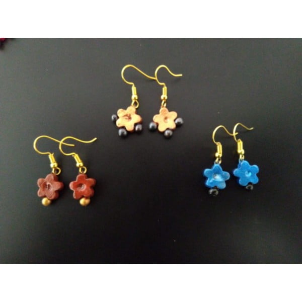 Floral Shaped Earrings Set of 3 |