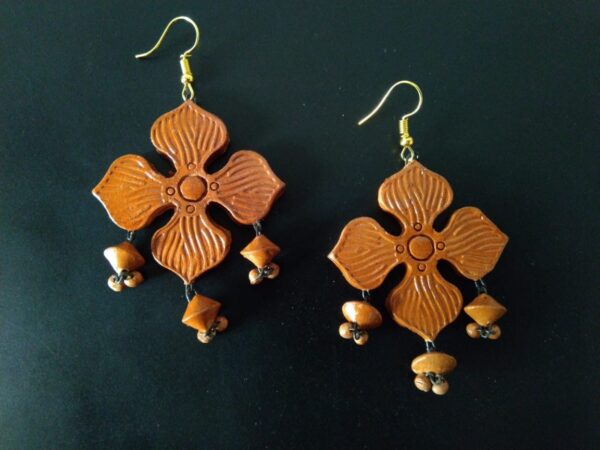 Four Petal Terracotta Earring |