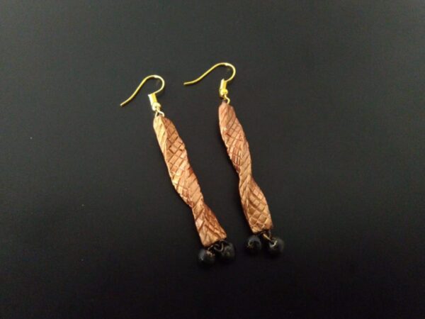 Twisted Terracotta Drop Earrings |