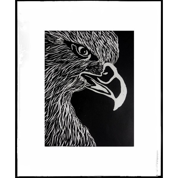 Eagle, Linocut Print | Eagle Linocut Print |