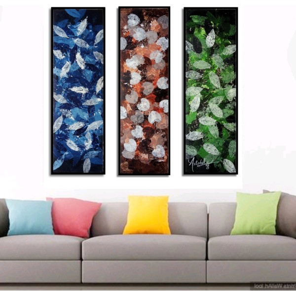Abstract Leaves Painting (set of 3) | Abstract Leaves Painting |