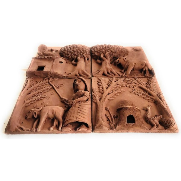 A Touch Of Nature Clay Tiles (Set Of 4)