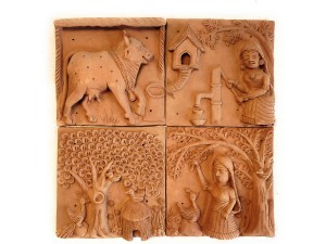 Terracotta Wall Tiles (Set Of 4)