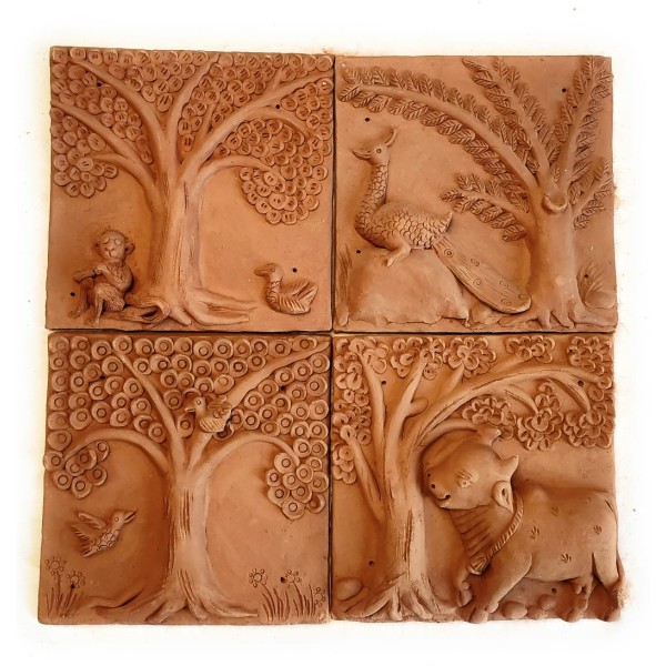 Terracotta Plaques(Set Of 4)